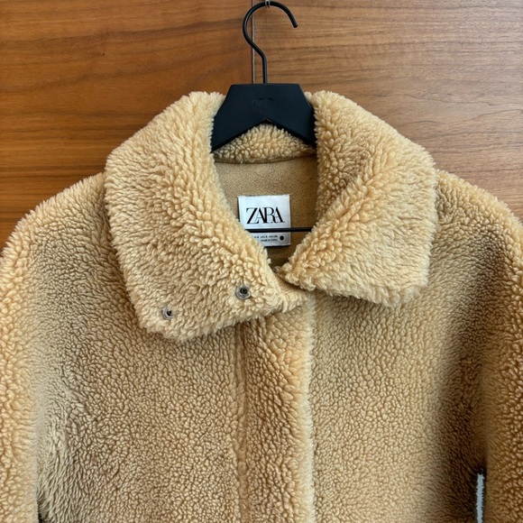 Zara Faux Fur/shearling/Fleece Jacket, Size S - Picture 2 of 12